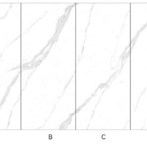 Sienas panelis CALACATTA WHITE 280x110CM, GLOSS