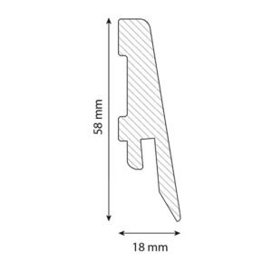 Alternative view of Rocko SPC grīdlīste K58C, Kronospan