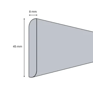Alternative view of Griestu un grīdas līste (Strama Paneļa krāsās) 2800x45x8