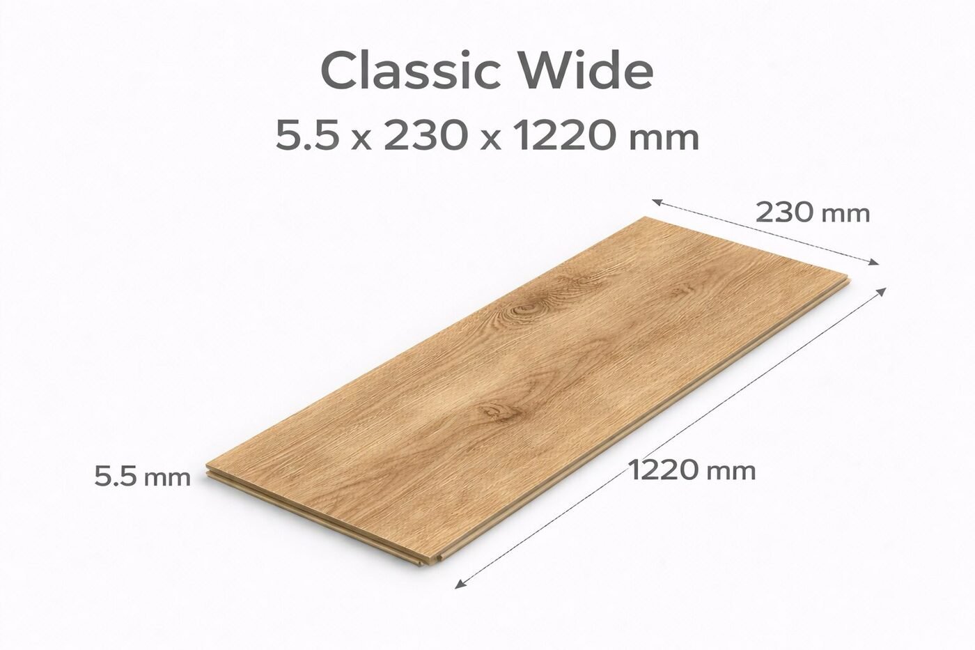 VINILA GRĪDAS SEGUMS - Beige oak 2012W / 5,5 x 230 x 1220 mm KK33 - Image 3